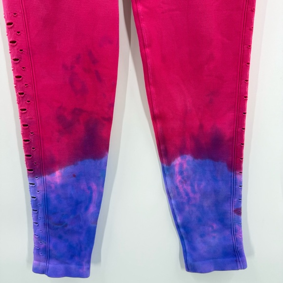 Spiritual Gangster Self Love Legging Watermelon Purple Tie Dye Leggings Size M/L - Picture 6 of 12
